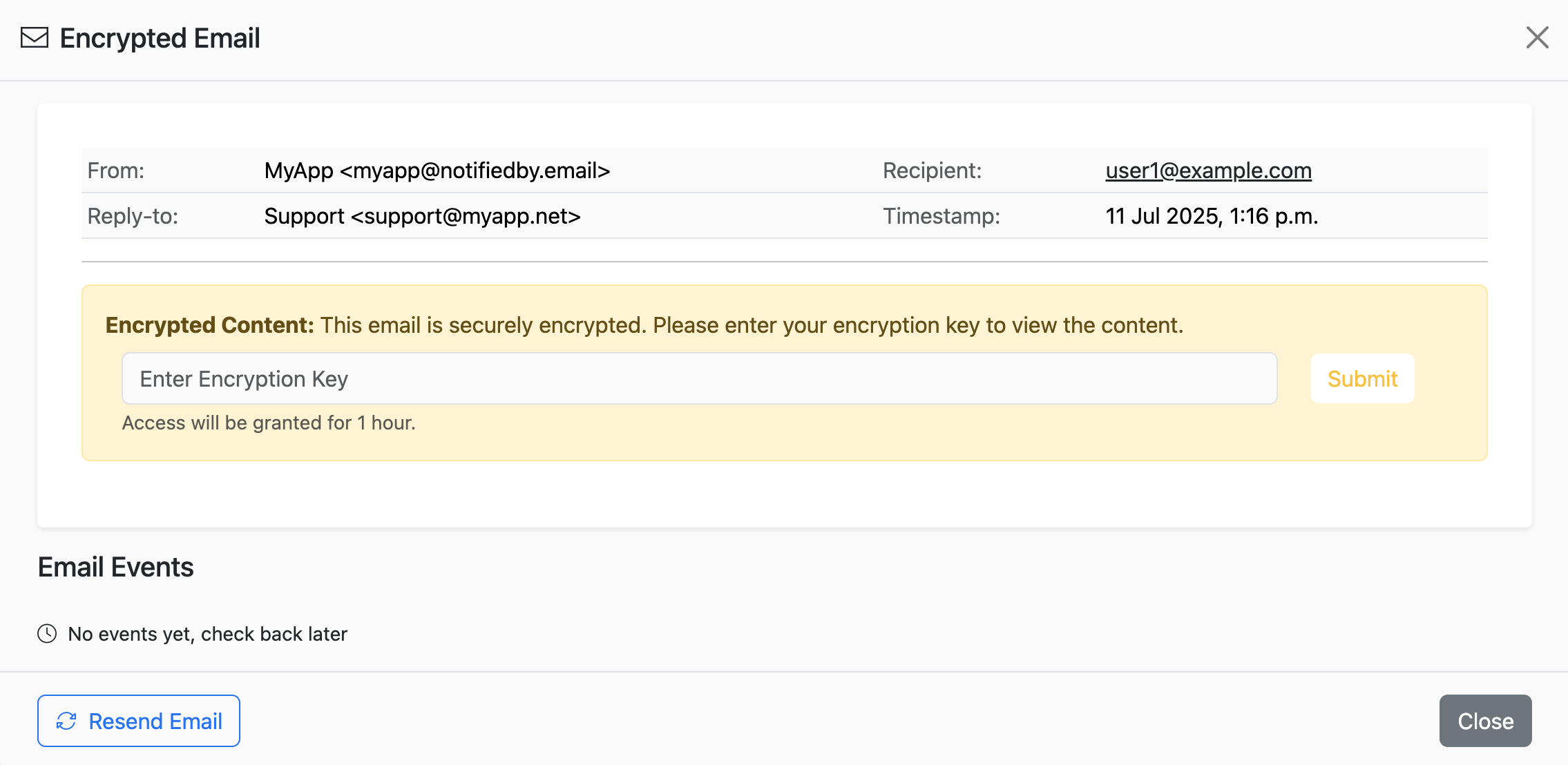 Custom encryption key illustration